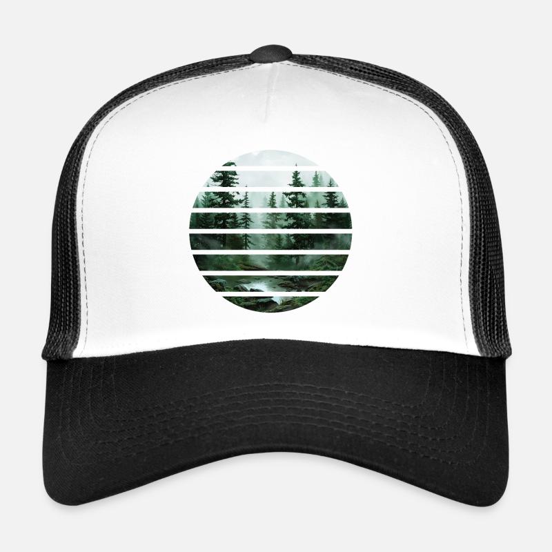 Skog - Trucker-caps  - hvit/svart