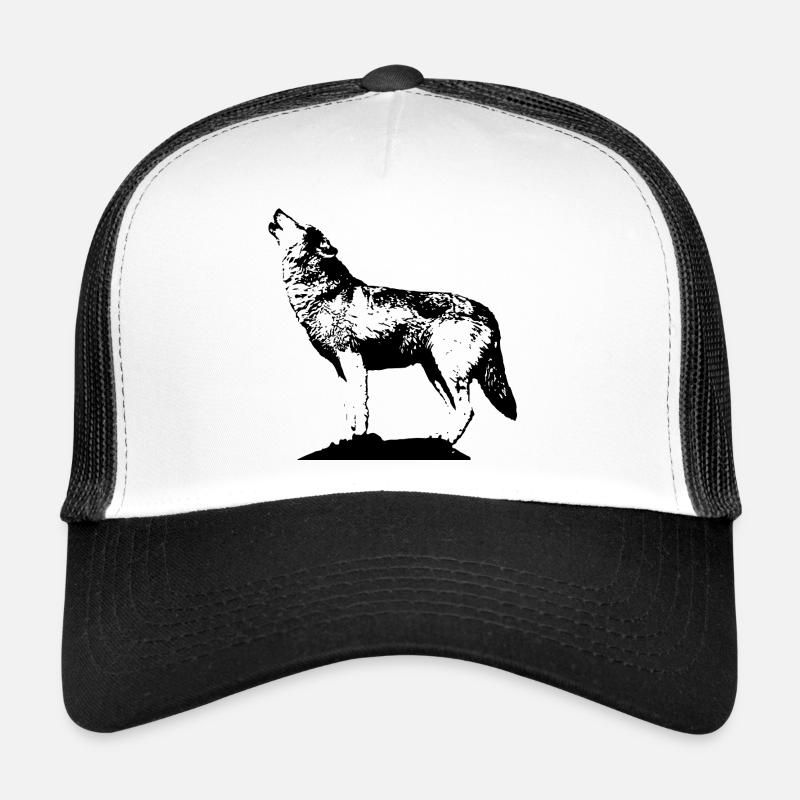 115304478_145994379_Wolf - Trucker Cap - Weiß/Schwarz