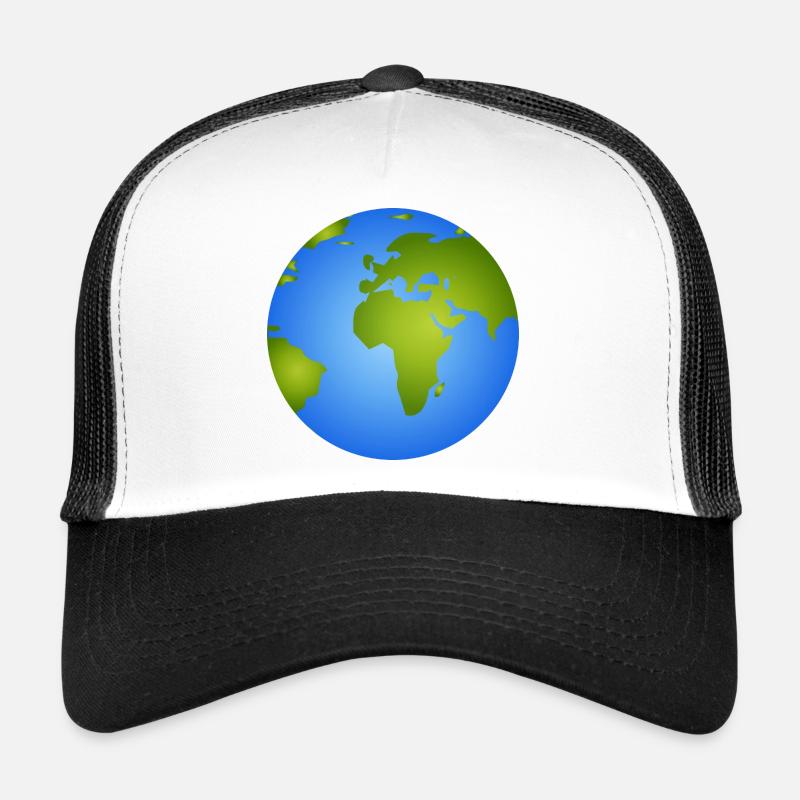 Blue Earth – Stylish Globe Illustration Trucker Cap