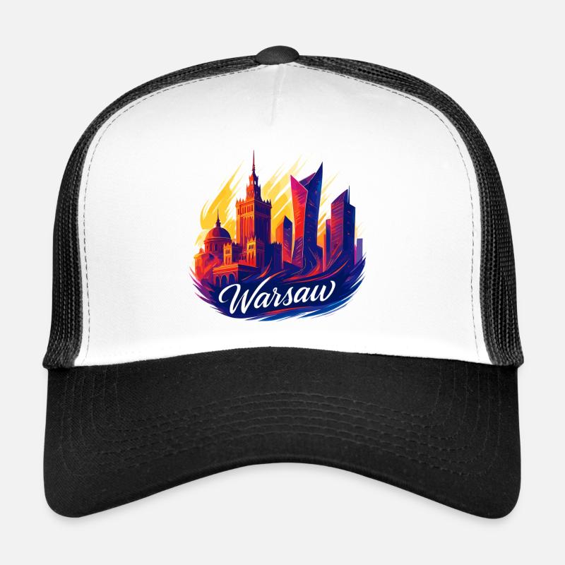 Varsovie, magnifique capitale, Pologne, Polska, Gesche Casquette trucker 