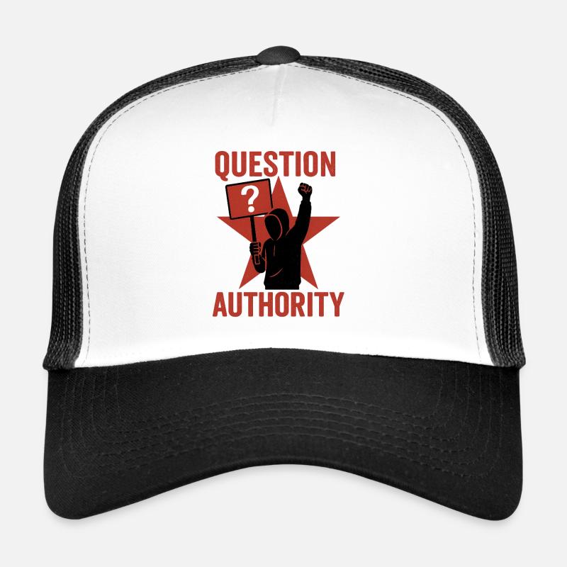Question Puissance - Casquette trucker  - blanc/noir