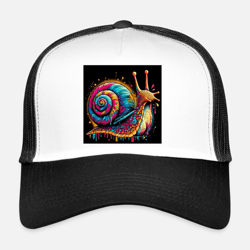 Schnecke - Trucker Cap - Weiß/Schwarz