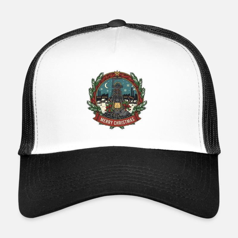 Laternenschimmer Winterwunderland - Trucker Cap - Weiß/Schwarz