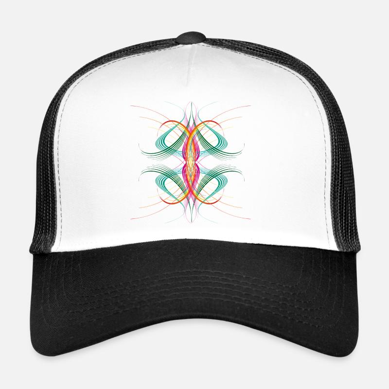 Ornement de ligne fluide – énergie de couleur abstraite Casquette trucker 