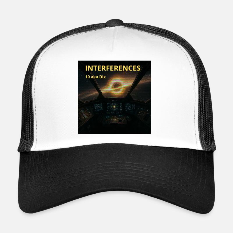 Interferences Cockpit Nebula - Casquette trucker  - blanc/noir