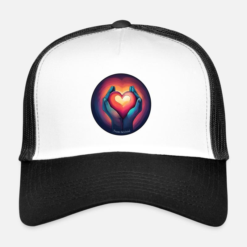 Herz in der Hand - Trucker Cap - Weiß/Schwarz