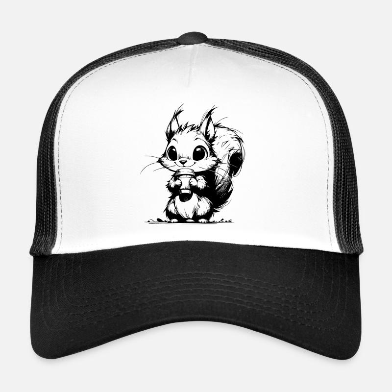 Habitants de la forêt avec du café à la lisière de la forêt « Kaffeeklatsch » Casquette trucker 