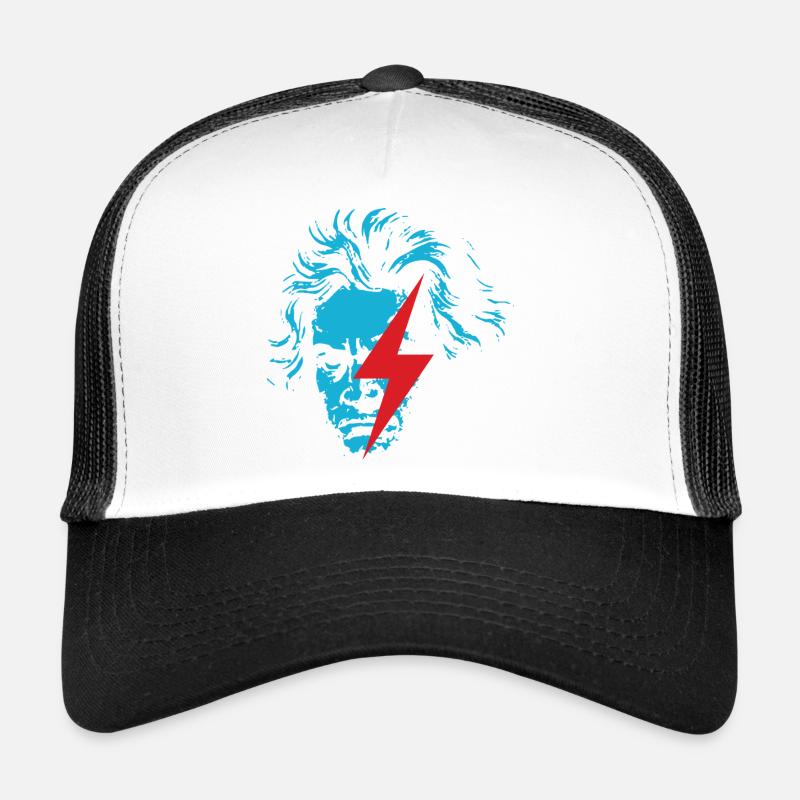 Visage bleu Beethoven avec éclair rouge Casquette trucker 