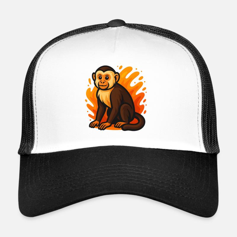 Marque Singe Capucin Dessin animé Design Casquette trucker 