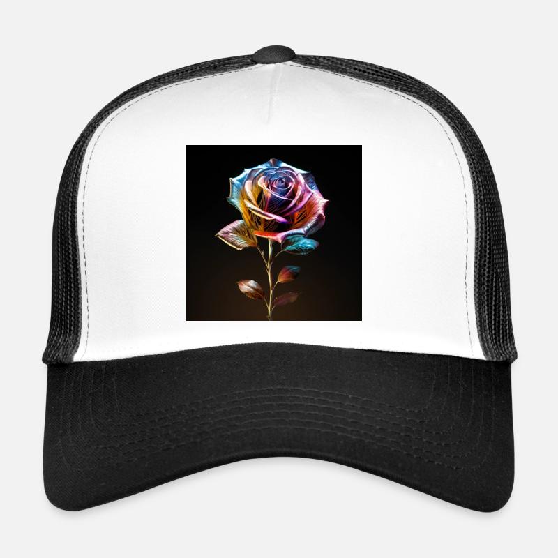 Éclat métallisé rose arc-en-ciel Casquette trucker 