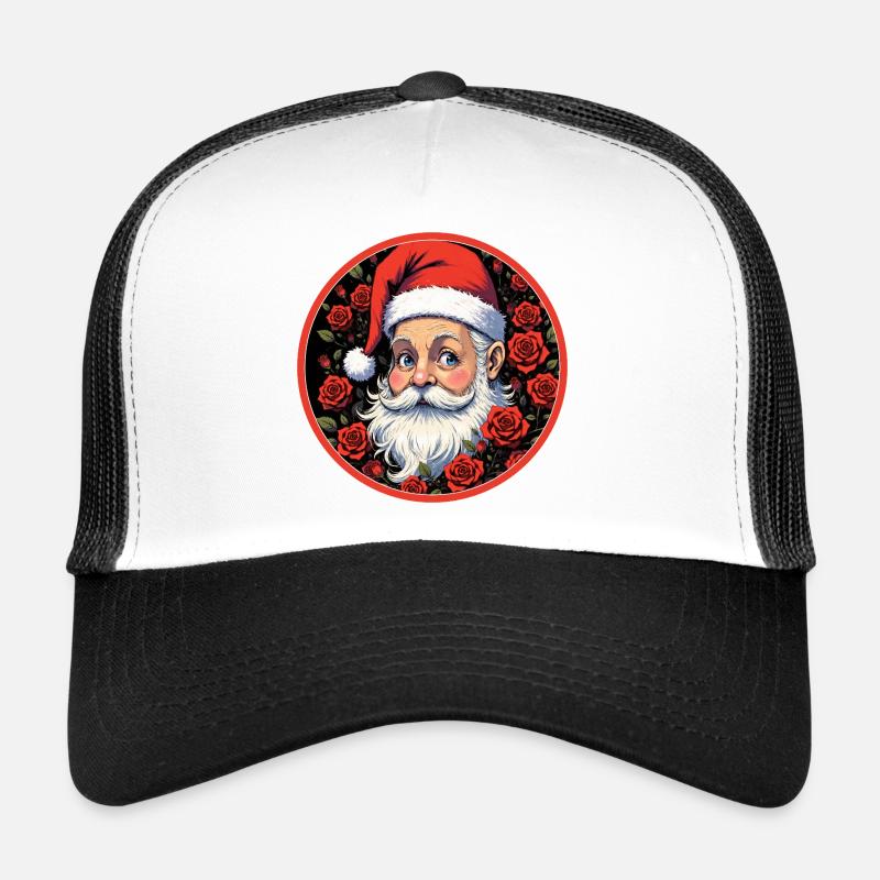 Père Noël romantique avec des roses Casquette trucker 