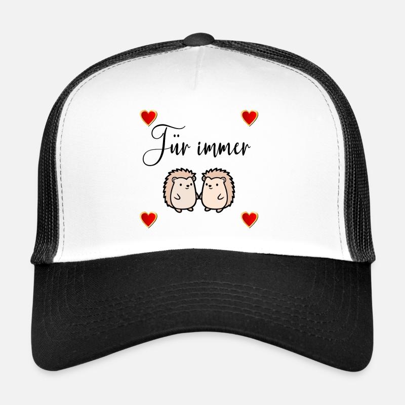 Verliebtes Paar Igel Herzen Trucker Cap