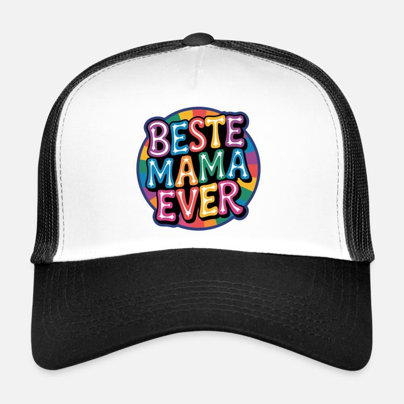 Beste Mama Ever Regenbogen Design Trucker Cap