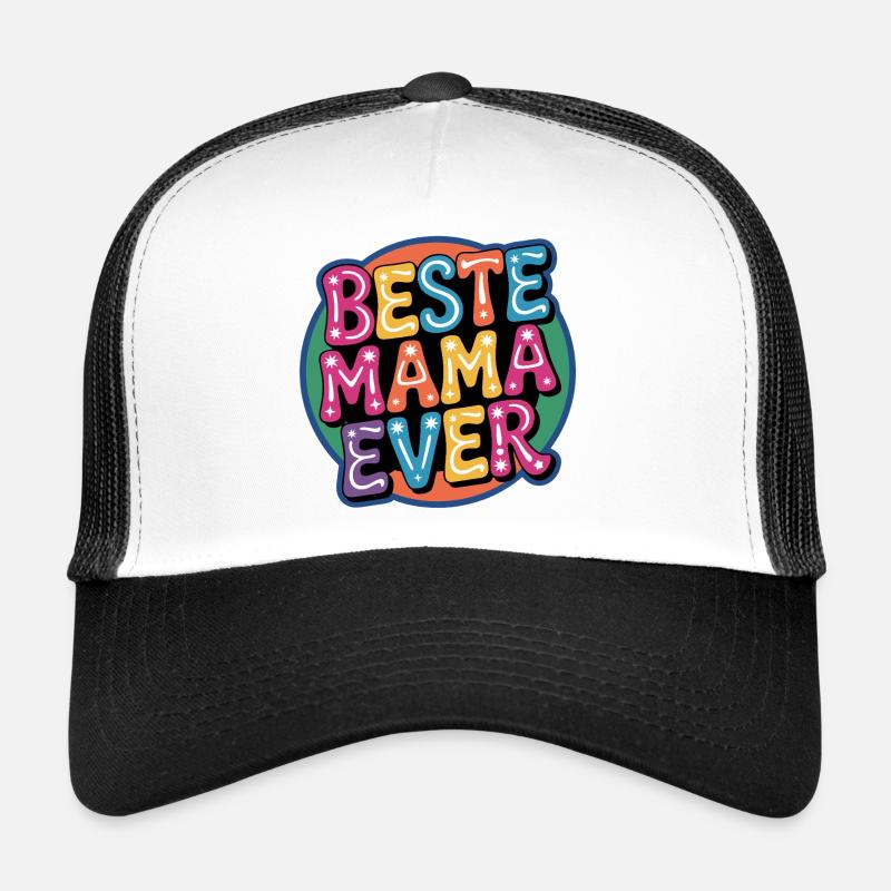 Beste Mama Ever – Bunte Bubbelkunst Trucker Cap