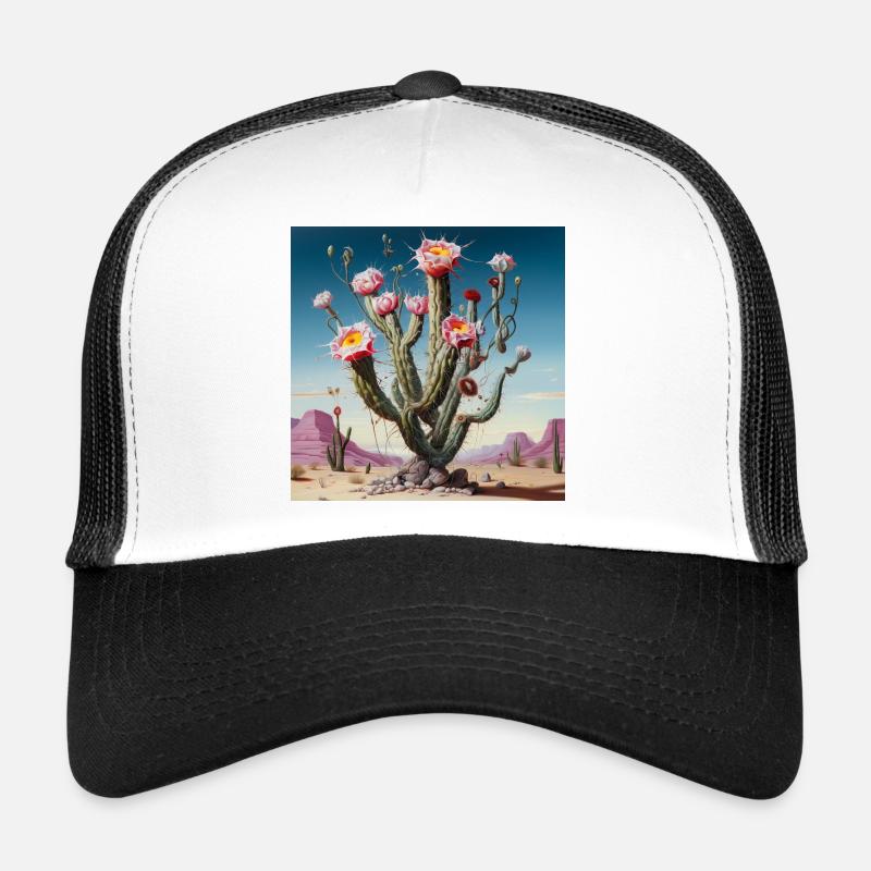 Desert Cactus Blossom Rush Trucker Cap