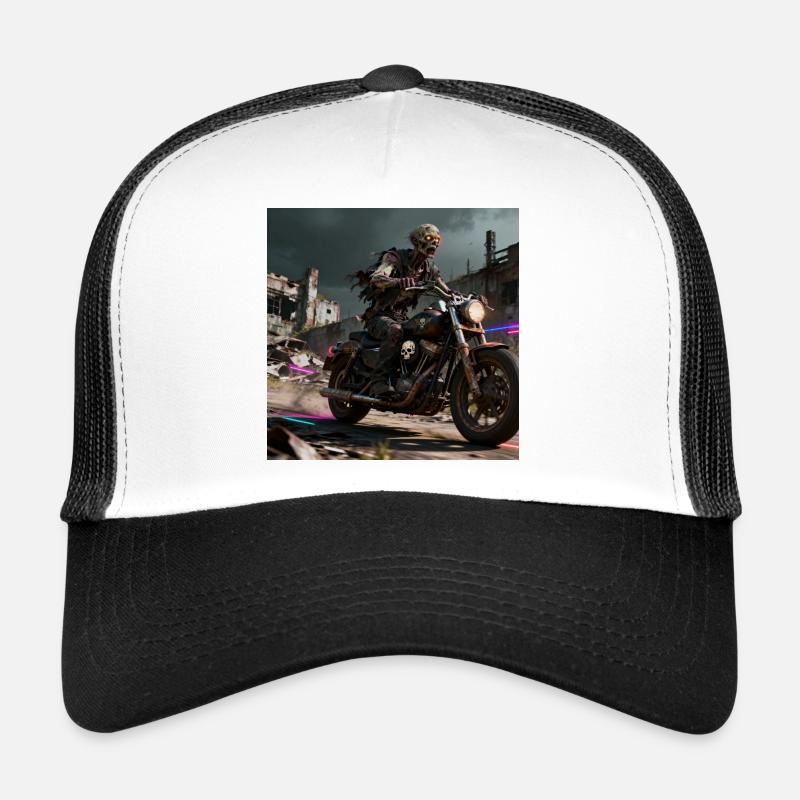 Zombie Rider Motorcycle Armageddon - Trucker Cap - white/black