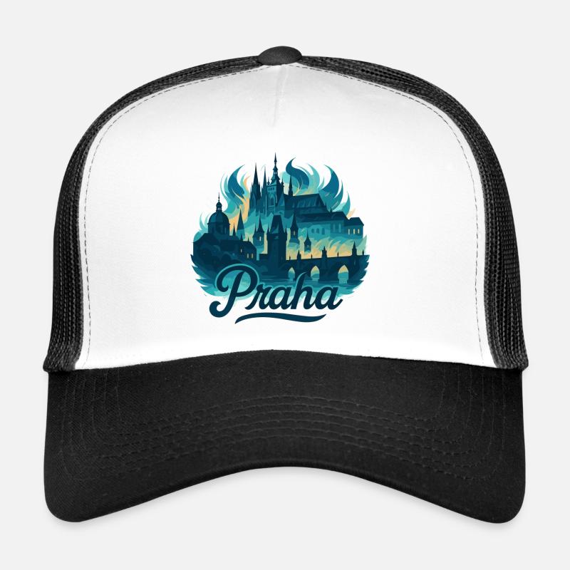 Prague Prague Capitale République tchèque Cadeau maritime Casquette trucker 