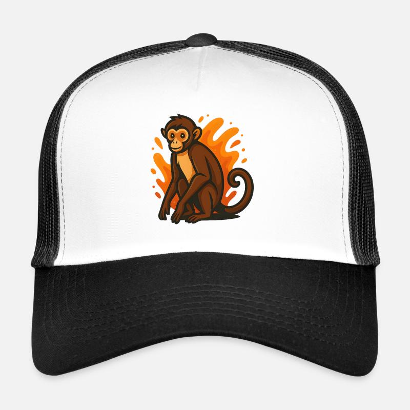 Singe-araignée à l’aura enflammée Casquette trucker 