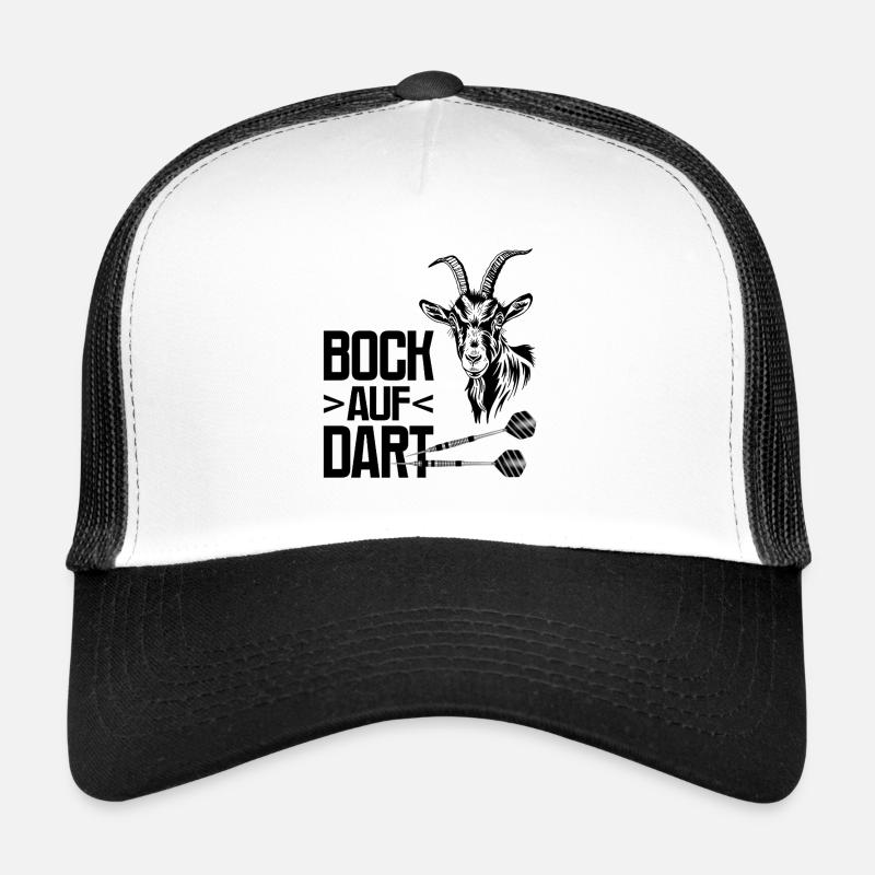 Bock_Auf_DART - Casquette trucker  - blanc/noir
