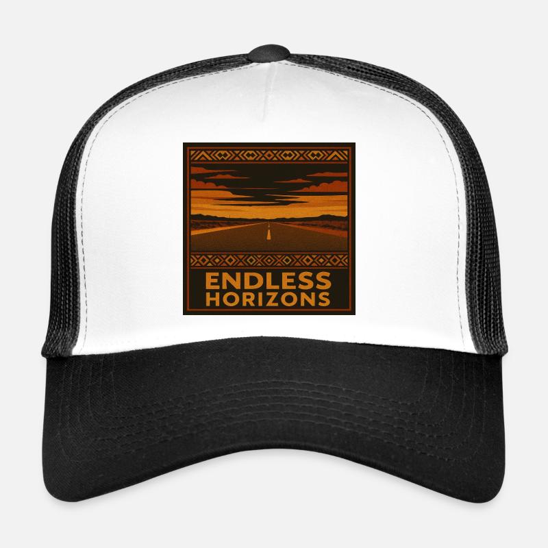 Endlose Horizonte Roadtrip - Trucker Cap - Weiß/Schwarz