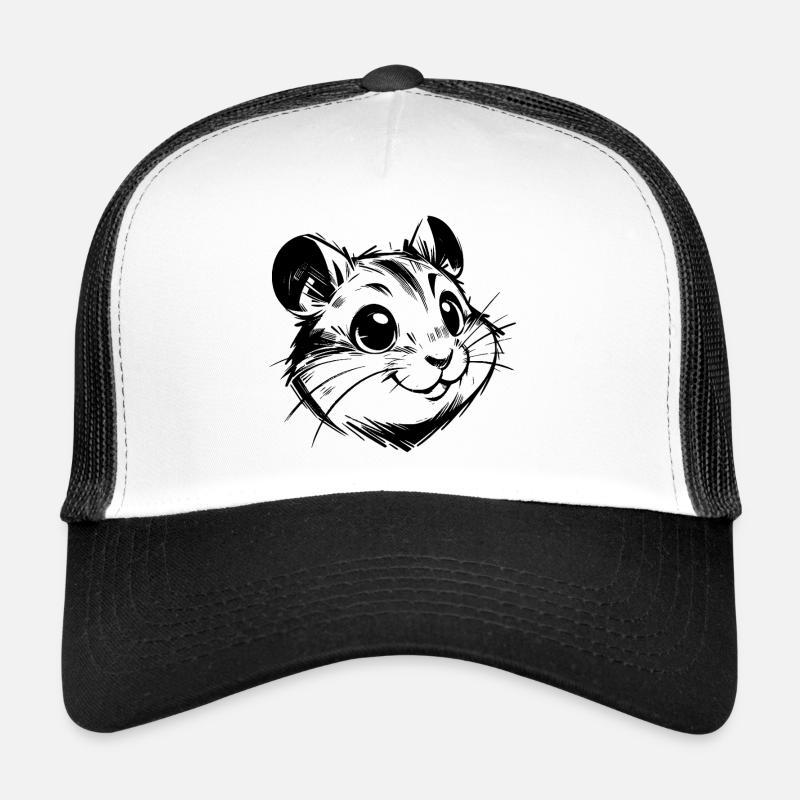 hamster mignon aux yeux joyeux et vifs Casquette trucker 