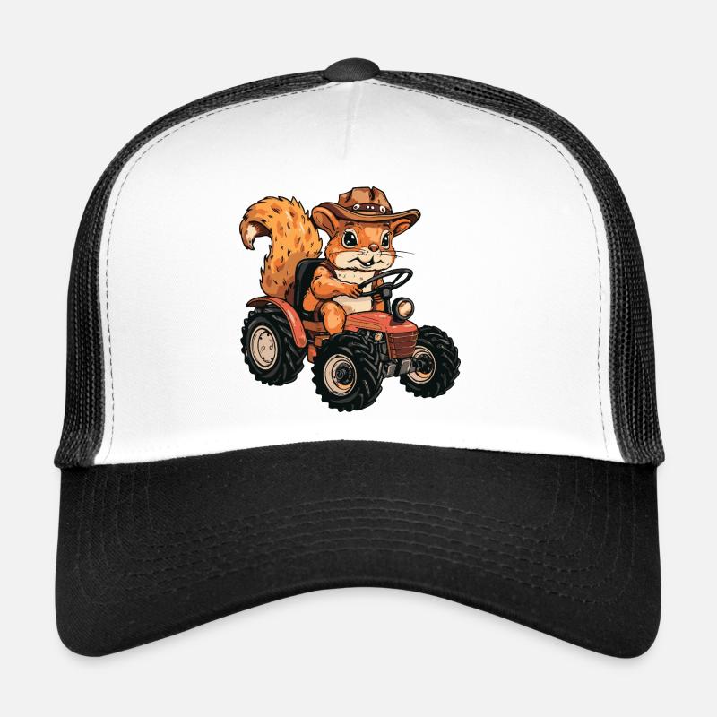 Eichhörnchen Traktor Farmer Trucker Cap