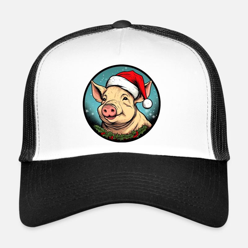 Ferkel Weihnachten - Trucker Cap - Weiß/Schwarz