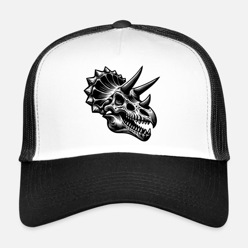 Dinosaurier Triceratops Kopf Fossil Knochen Trucker Cap