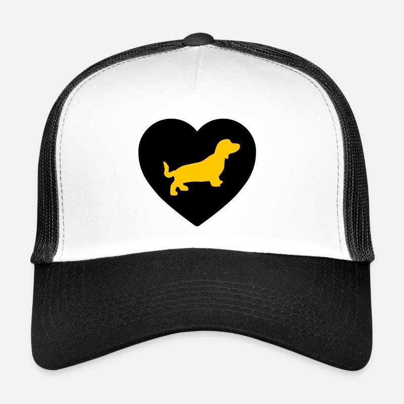 Teckel - Casquette trucker  - blanc/noir