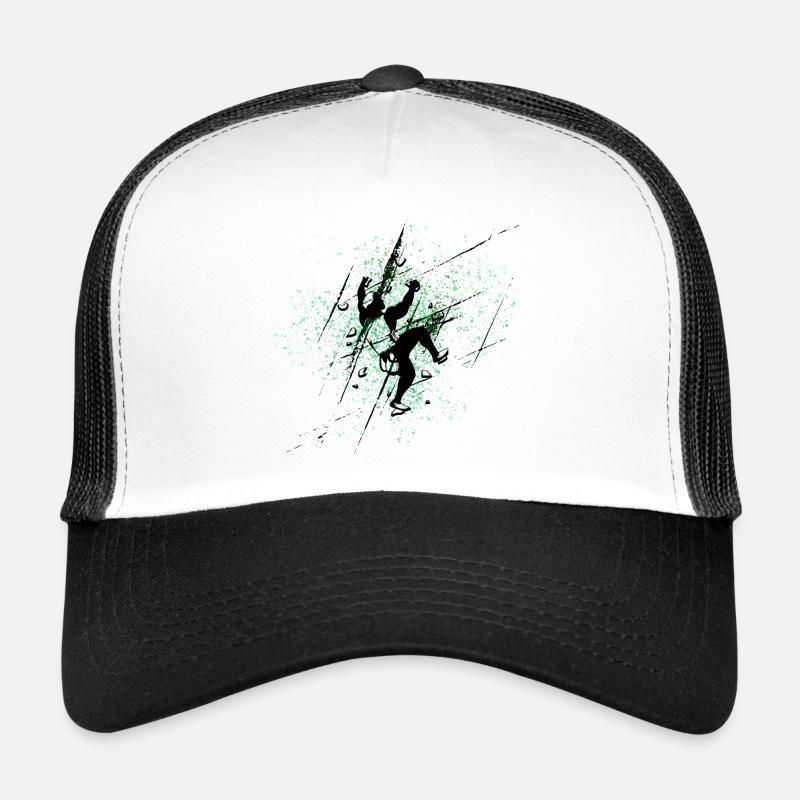 Grimpeur Vert Eclaboussures Casquette trucker 