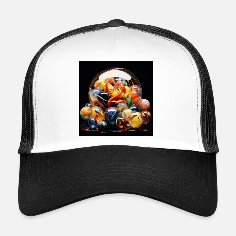 Explosion de boule en verre coloré Casquette trucker 