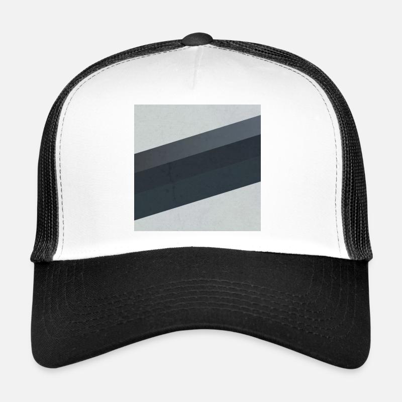 Scandi Geometric Art Grau Sand - Trucker Cap - Weiß/Schwarz