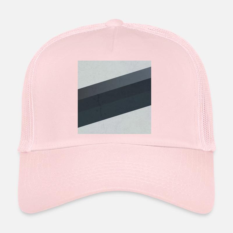 Scandi Geometric Art Grey Sand Trucker Cap