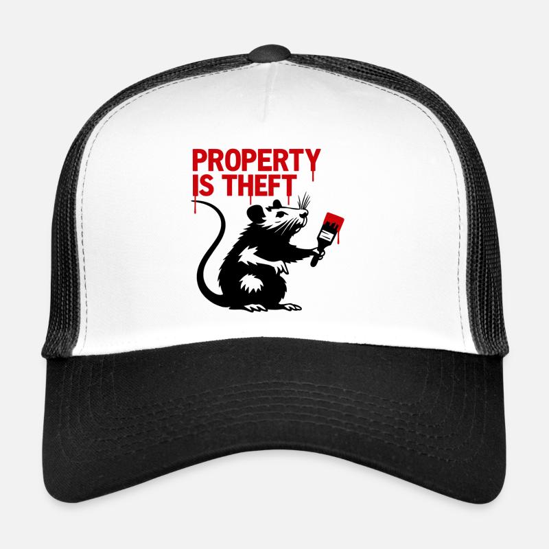 Red Graffiti Quote Print Trucker Cap