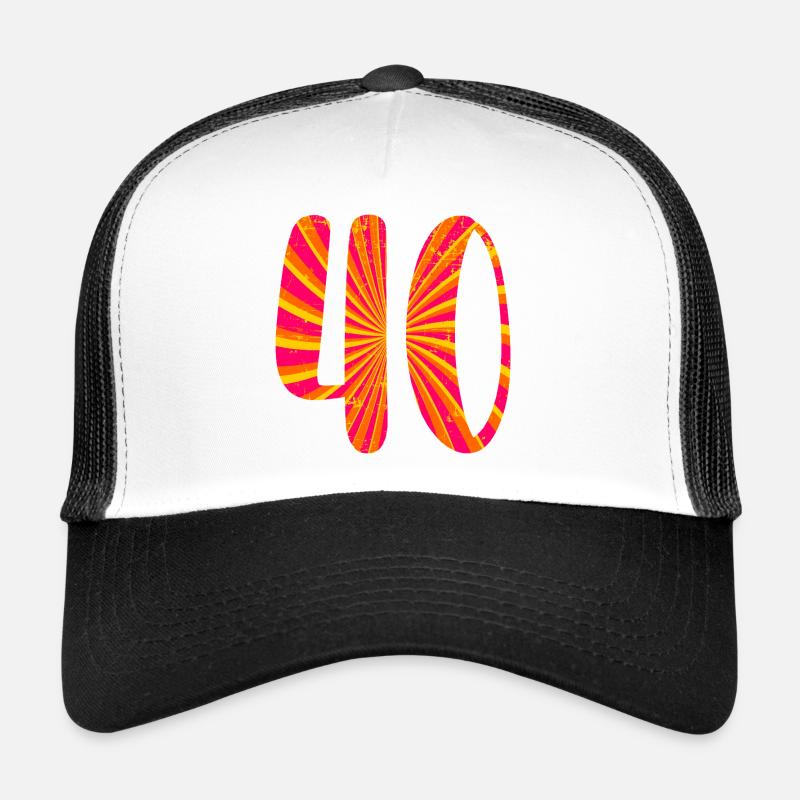 Vierzig Zahl 40. Geburtstag Trucker Cap