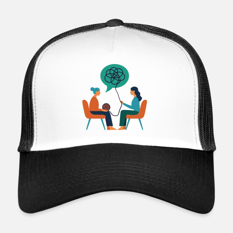 Thérapeute – Illustration de la psyché Casquette trucker 