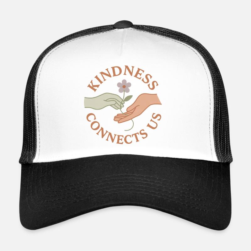 Freundlichkeit verbindet uns - Trucker Cap - Weiß/Schwarz