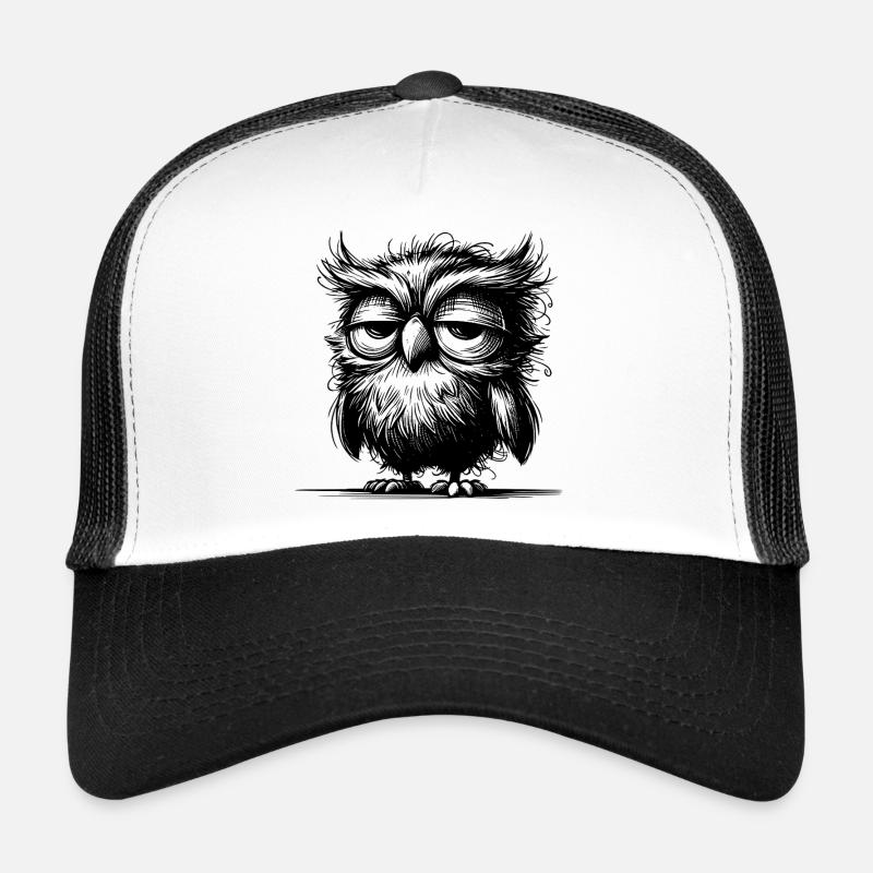 Hibou, je ne suis pas grognon, juste pas bien reposé Casquette trucker 