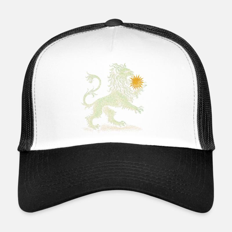 Grüner Löwe - Trucker Cap - Weiß/Schwarz