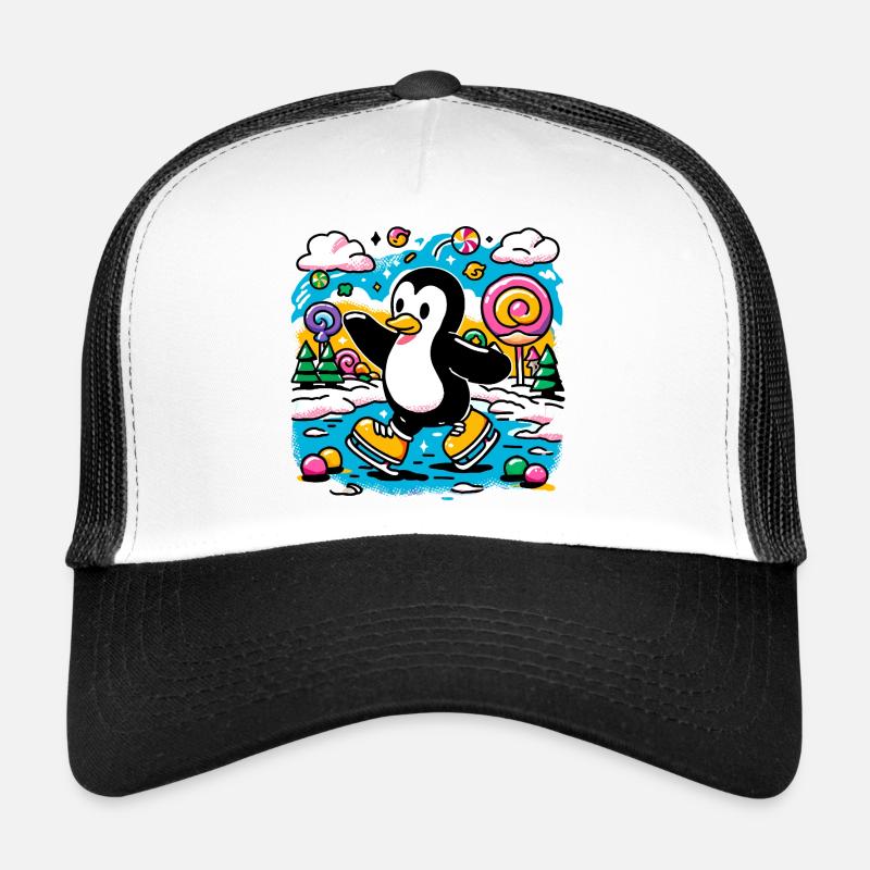 Surf de manchots à Candyland Casquette trucker 