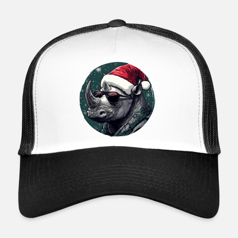 Rhino Santa mit Sonnenbrille Trucker Cap