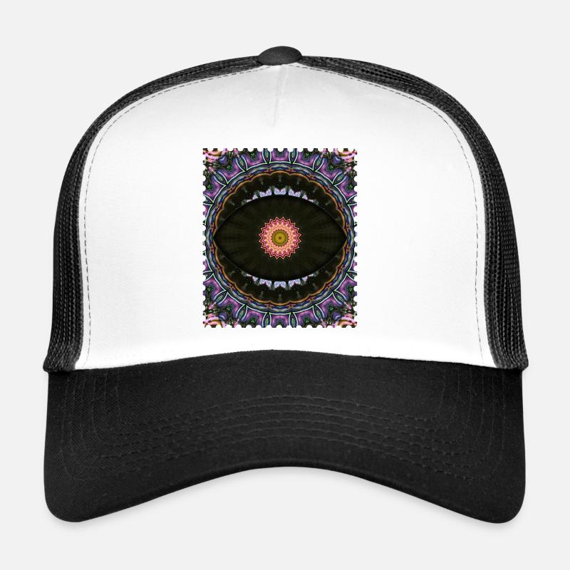 Kaleidoskop Mandala Neon Muster Trucker Cap