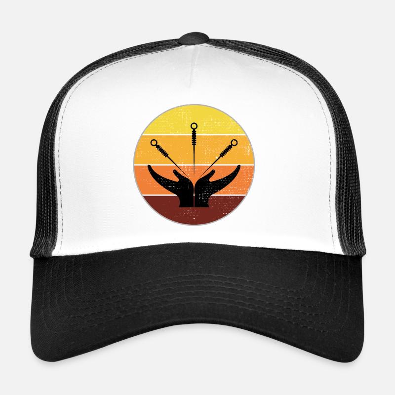 Acupuncteur Vintage Sunset Healing Hands Casquette trucker 