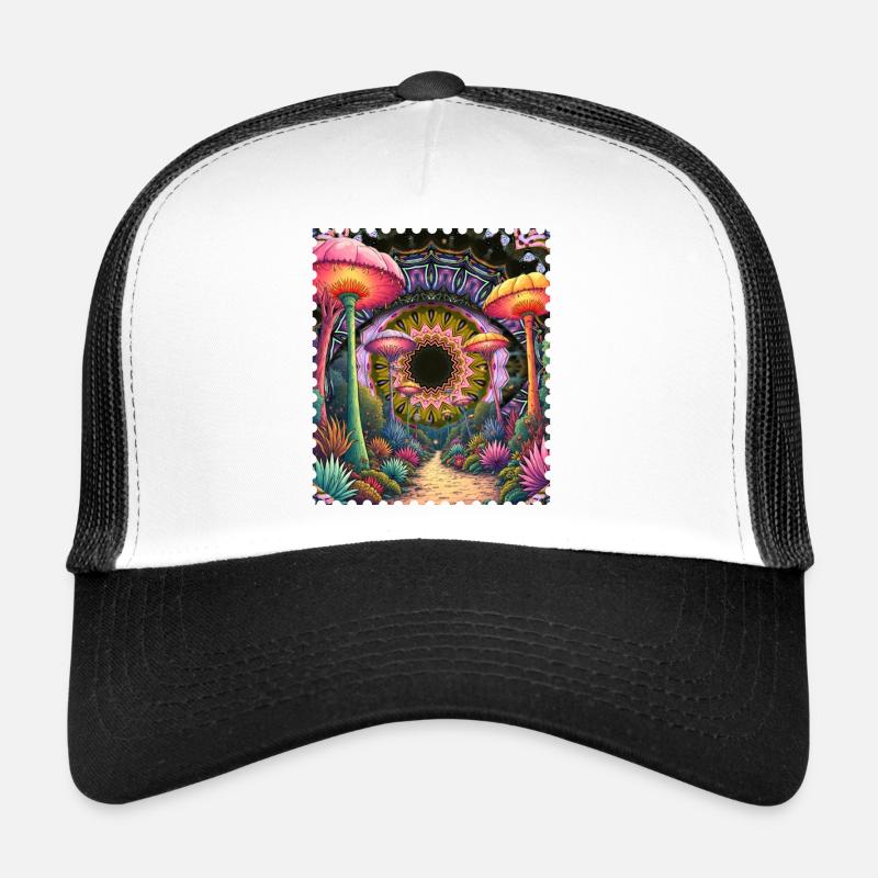 Psychedelischer Pilzpfad Mandala Trucker Cap
