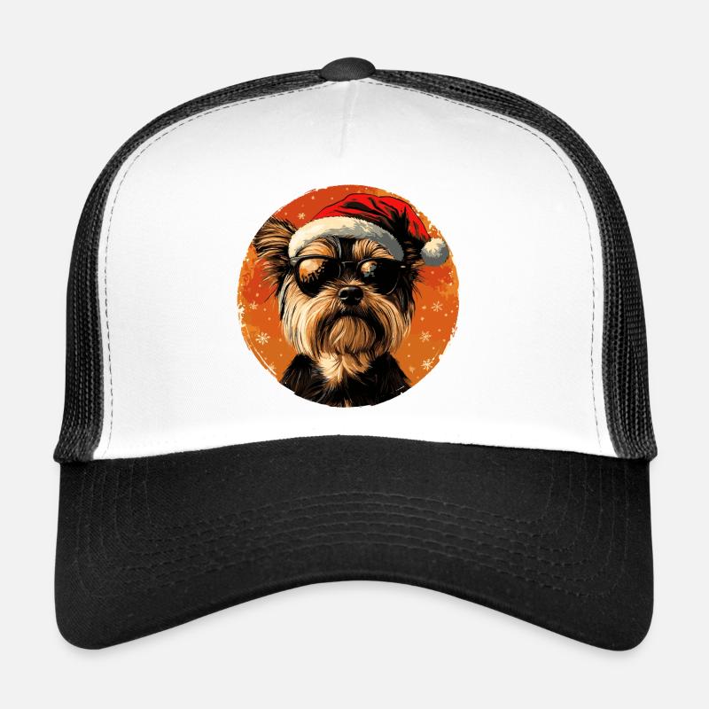 Chien du Père Noël avec des lunettes de soleil Casquette trucker 