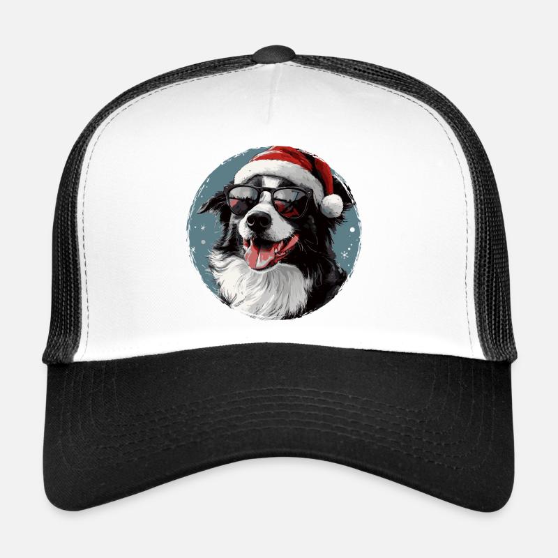 Hund Weihnachten mit Sonnenbrille Trucker Cap