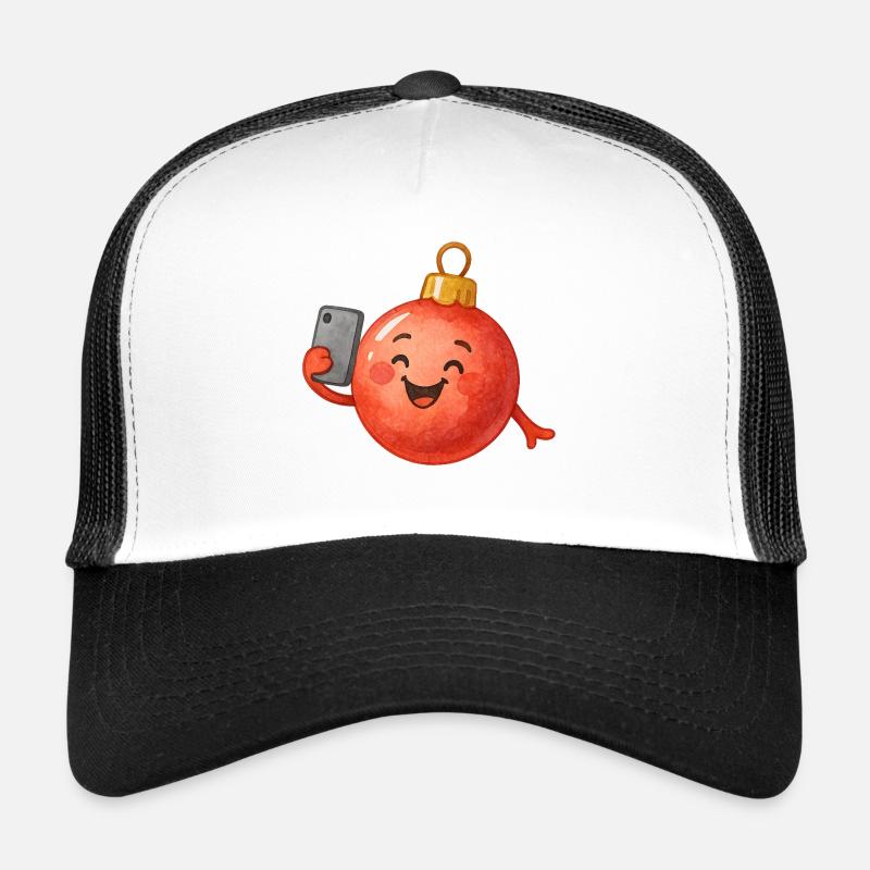 Fröhliche Weihnachtskugel Selfie Trucker Cap