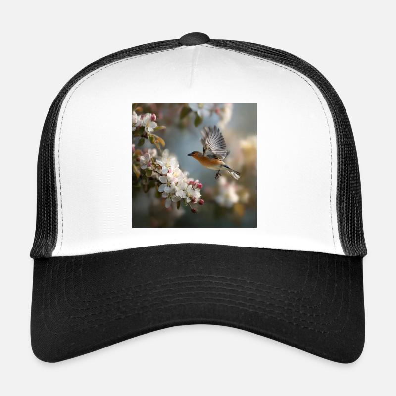 Frühlingssperling im Blütenflug Trucker Cap
