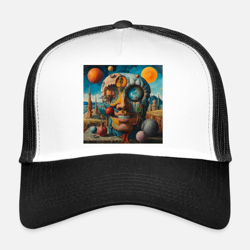 Planètes Surréalistes - Crâne Casquette trucker 