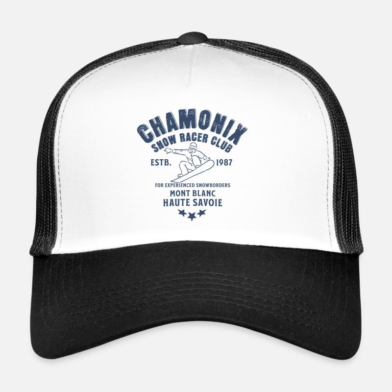 Chamonix Snowboard Club Mont Blanc - Trucker Cap - white/black